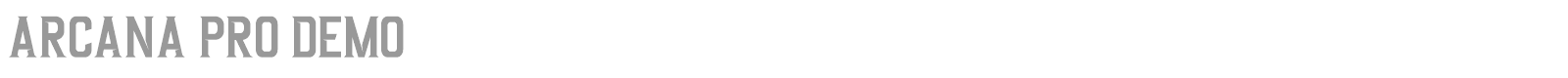 Arcana font preview